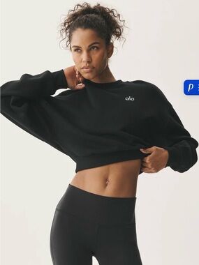 Alo Cropped Accolade Crewneck